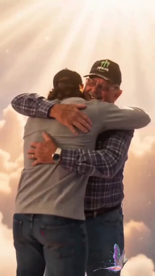 Still from the Hug in Heaven trend clip